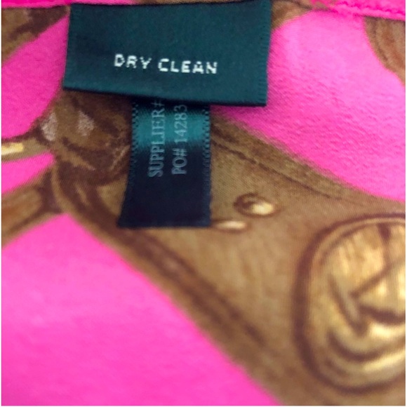 RALPH LAUREN Rare Pink Equestrian Horse Bit Stirrup Beautiful Luxury Blouse M - Picture 9 of 15